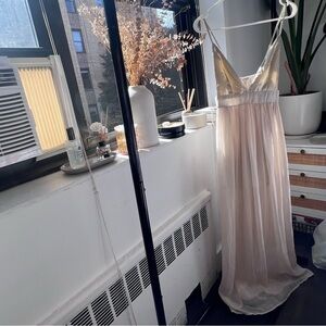 Long beautiful cream colored dress